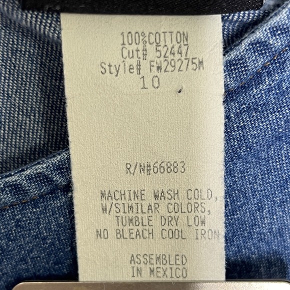 Vintage 80s 90s Denim Dress Sz‎ 10 Blue Empire Waist Zip Tie Back 100% Cotton - Picture 8 of 9